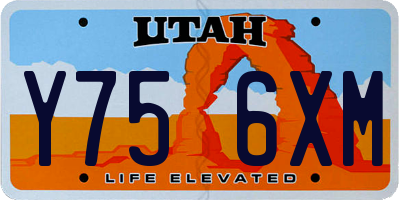 UT license plate Y756XM