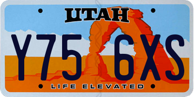 UT license plate Y756XS