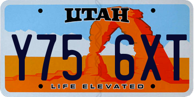 UT license plate Y756XT