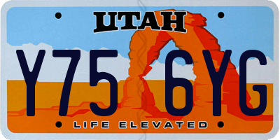 UT license plate Y756YG