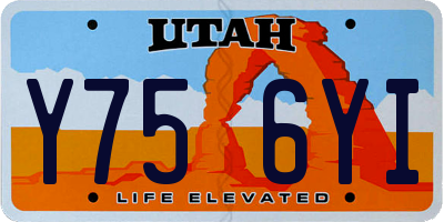UT license plate Y756YI