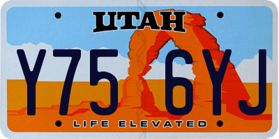 UT license plate Y756YJ