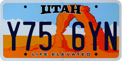 UT license plate Y756YN