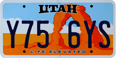 UT license plate Y756YS