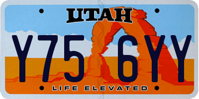 UT license plate Y756YY
