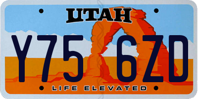 UT license plate Y756ZD