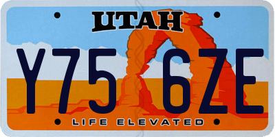 UT license plate Y756ZE