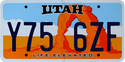 UT license plate Y756ZF