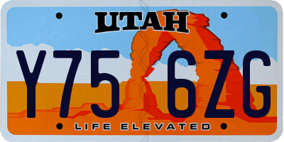 UT license plate Y756ZG