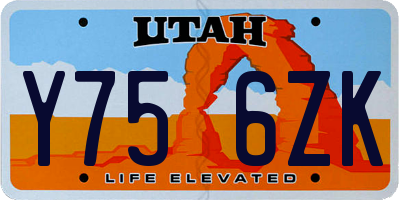 UT license plate Y756ZK