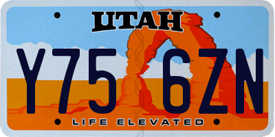 UT license plate Y756ZN