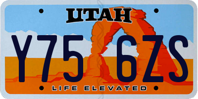 UT license plate Y756ZS