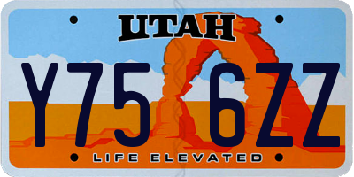 UT license plate Y756ZZ