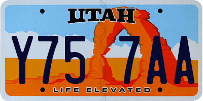 UT license plate Y757AA