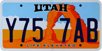 UT license plate Y757AB