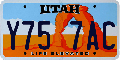 UT license plate Y757AC