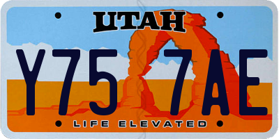 UT license plate Y757AE