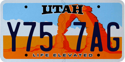 UT license plate Y757AG