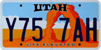 UT license plate Y757AH