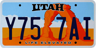 UT license plate Y757AI