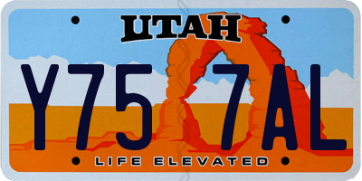 UT license plate Y757AL