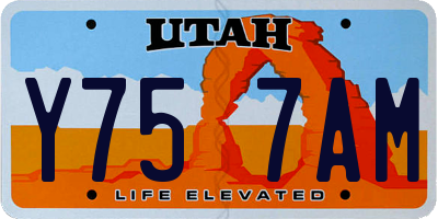 UT license plate Y757AM