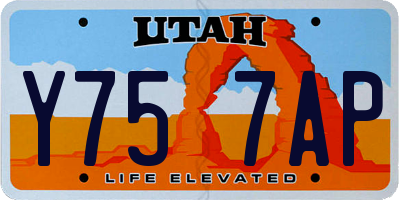 UT license plate Y757AP