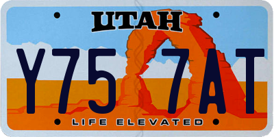 UT license plate Y757AT
