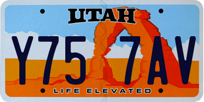 UT license plate Y757AV