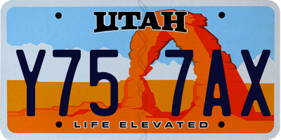 UT license plate Y757AX