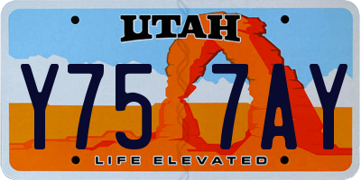 UT license plate Y757AY