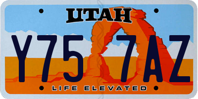 UT license plate Y757AZ