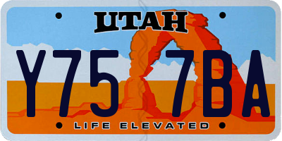 UT license plate Y757BA