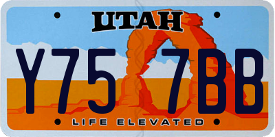 UT license plate Y757BB