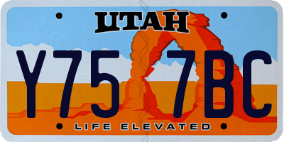 UT license plate Y757BC