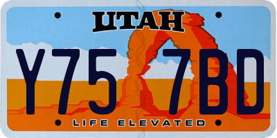 UT license plate Y757BD