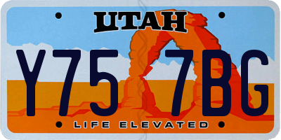 UT license plate Y757BG