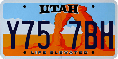 UT license plate Y757BH