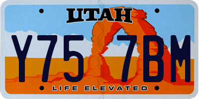 UT license plate Y757BM
