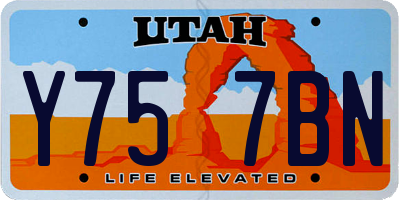 UT license plate Y757BN