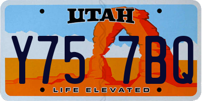 UT license plate Y757BQ