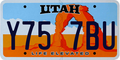 UT license plate Y757BU