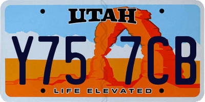 UT license plate Y757CB