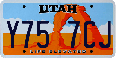 UT license plate Y757CJ