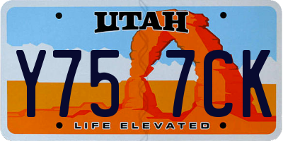 UT license plate Y757CK