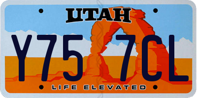 UT license plate Y757CL