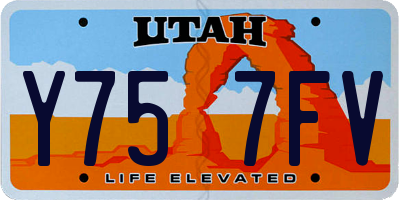 UT license plate Y757FV