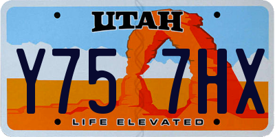 UT license plate Y757HX