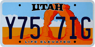UT license plate Y757IG