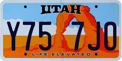 UT license plate Y757JO
